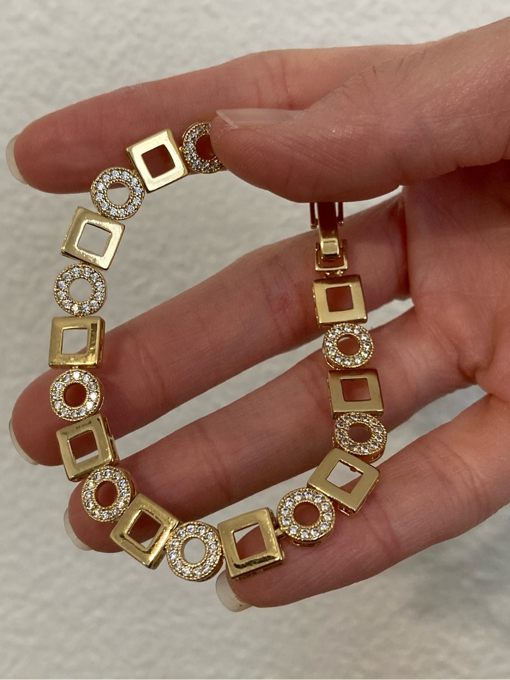 New vanessa mooney CZ crystal gold tennis bracelet